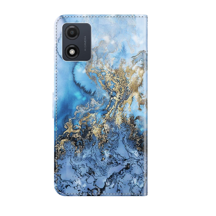 For Motorola Moto E13 3D Painting Pattern Leather Phone Case(Milky Way)