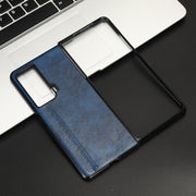 For Honor Magic Vs Sewing Cow Pattern Skin PC + PU + TPU Phone Case(Blue)