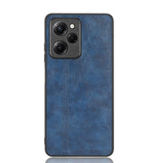 For Xiaomi Redmi Note 12 Pro Speed/Poco X5 Pro 5G Sewing Cow Pattern Skin PC + PU + TPU Phone Case(Blue)