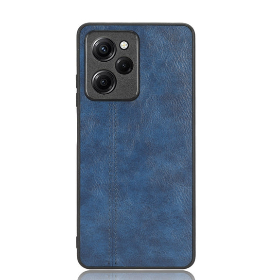 For Xiaomi Redmi Note 12 Pro Speed/Poco X5 Pro 5G Sewing Cow Pattern Skin PC + PU + TPU Phone Case(Blue)
