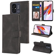 For Xiaomi Redmi 12C / Poco C55 Fantasy Skin-feel Calfskin Texture Leather Phone Case(Black)