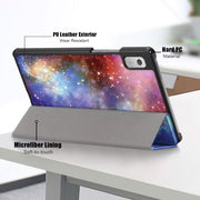 For Lenovo Tab M9 TB-310FU 3-folding Coloured Drawing Leather Smart Tablet Case(Milky Way)