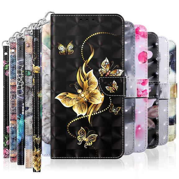 For Samsung Galaxy A34 3D Painted Leather Phone Case(Pink Flower)