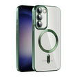 For Samsung Galaxy S23 5G CD Texture Plating TPU MagSafe Phone Case with Lens Film(Dark Green) - free shipping - PMC TechLife - Order now!