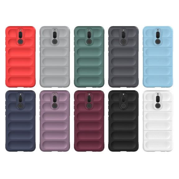 For Huawei Mate 10 Lite Magic Shield TPU + Flannel Phone Case(Grey)
