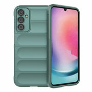 For Samsung Galaxy A24 5G / A24 4G Magic Shield TPU + Flannel Phone Case(Dark Green)