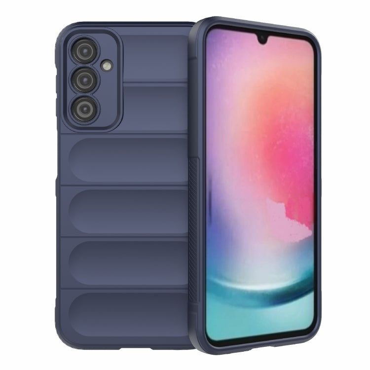 For Samsung Galaxy A24 5G / A24 4G Magic Shield TPU + Flannel Phone Case(Dark Blue)