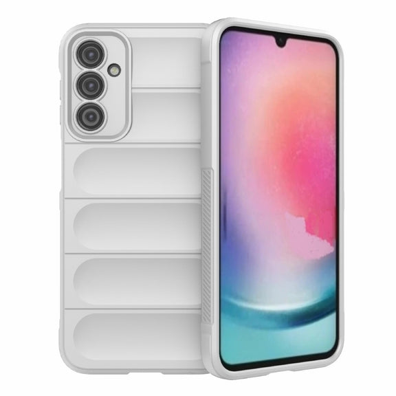 For Samsung Galaxy A24 5G / A24 4G Magic Shield TPU + Flannel Phone Case(White)