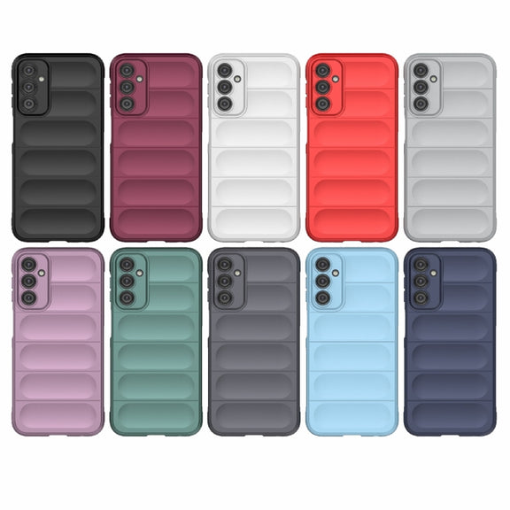 For Samsung Galaxy A24 5G / A24 4G Magic Shield TPU + Flannel Phone Case(Dark Blue)