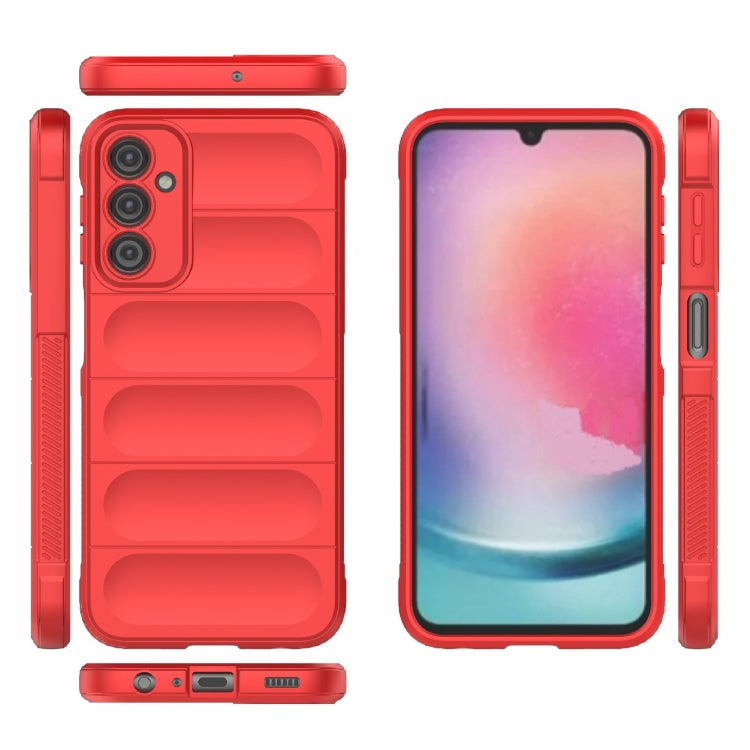 For Samsung Galaxy A24 5G / A24 4G Magic Shield TPU + Flannel Phone Case(Dark Blue)
