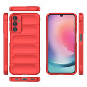For Samsung Galaxy A24 5G / A24 4G Magic Shield TPU + Flannel Phone Case(Dark Blue)