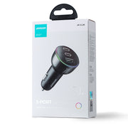 JOYROOM JR-CL26 70W 3-port USB+USB-C / Type-C Car Charger(Black)