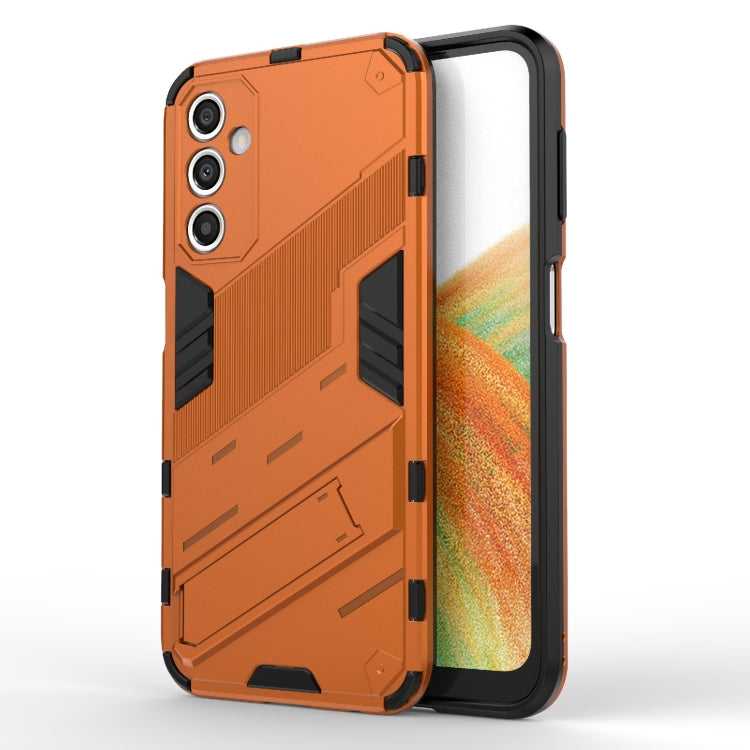 For Samsung Galaxy A24 5G / A24 4G Punk Armor 2 in 1 PC + TPU Shockproof Phone Case with Invisible Holder(Orange)