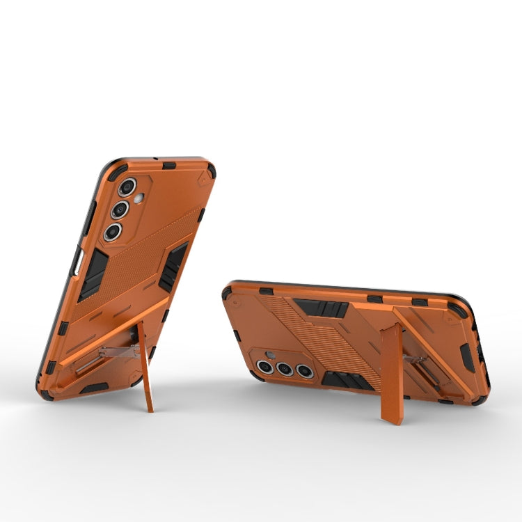 For Samsung Galaxy A24 5G / A24 4G Punk Armor 2 in 1 PC + TPU Shockproof Phone Case with Invisible Holder(Orange)