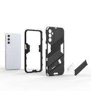 For Samsung Galaxy A24 5G / A24 4G Punk Armor 2 in 1 PC + TPU Shockproof Phone Case with Invisible Holder(Orange)