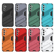 For Samsung Galaxy A24 5G / A24 4G Punk Armor 2 in 1 PC + TPU Shockproof Phone Case with Invisible Holder(Orange)