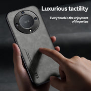 For Honor X9a Lamba Skin Feel Magnetic Leather Phone Case(Green)