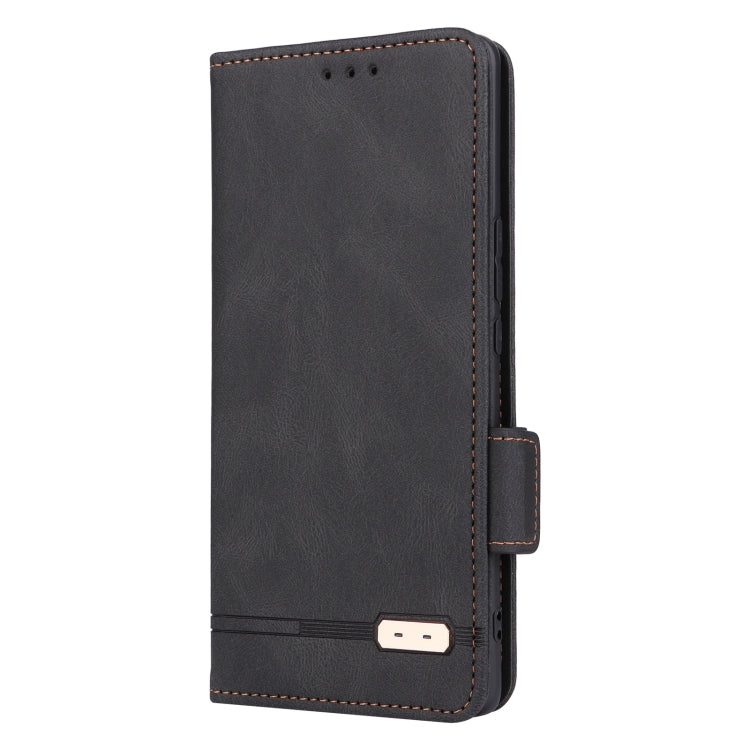 For Honor X9a 5G / Magic5 Lite Magnetic Clasp Flip Leather Phone Case(Black)