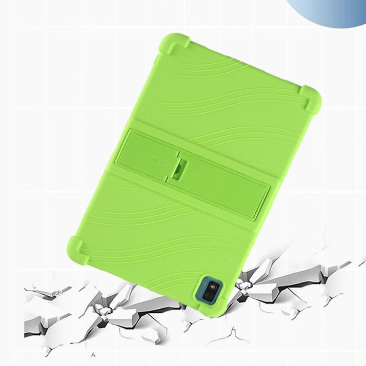 For TCL 10 Tab Max 10.36 inch Silicone Tablet Protective Case with Invisible Bracket(Purple)