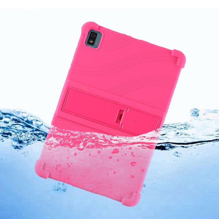 For TCL 10 Tab Max 10.36 inch Silicone Tablet Protective Case with Invisible Bracket(Purple)
