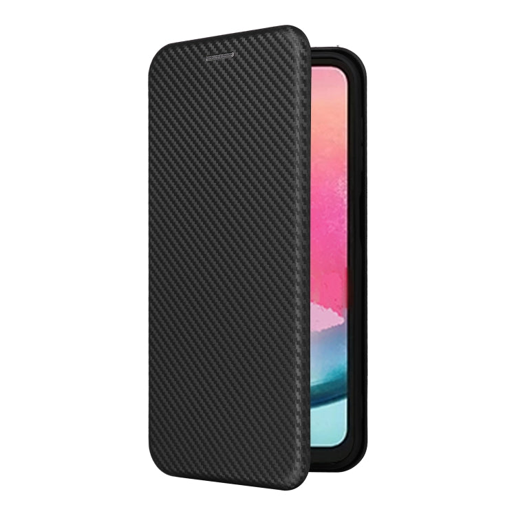 For Samsung Galaxy A24 4G Carbon Fiber Texture Flip Leather Phone Case(Black)