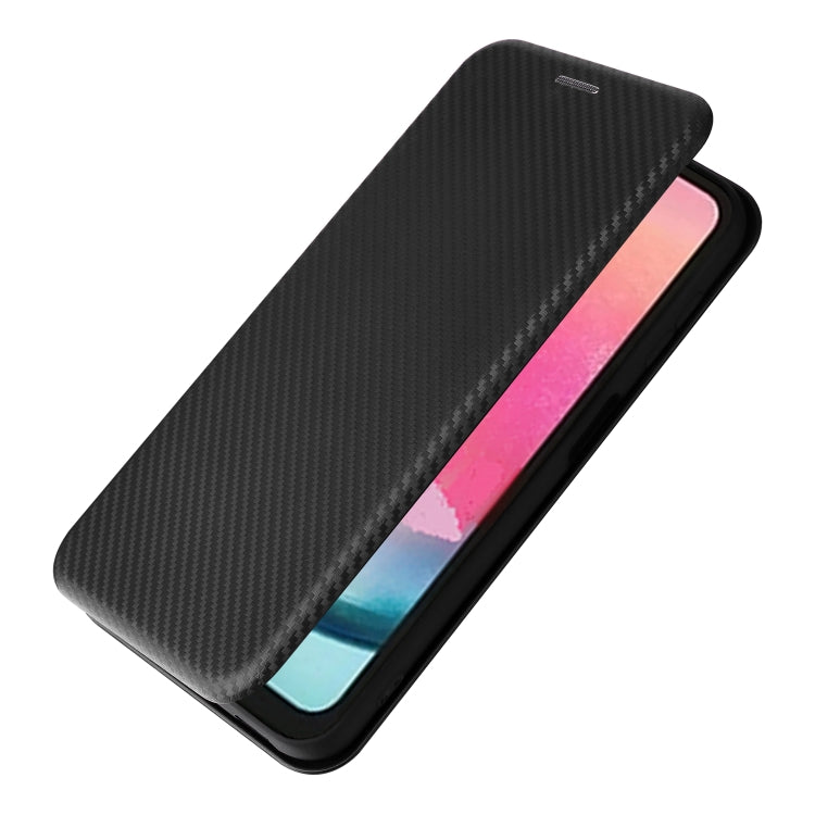 For Samsung Galaxy A24 4G Carbon Fiber Texture Flip Leather Phone Case(Black)