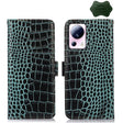 For Xiaomi 13 Lite / Civi 2 Crocodile Top Layer Cowhide Leather Phone Case(Green) - 13 Lite Cases by PMC TechLife | Online Shopping South Africa | PMC TechLife