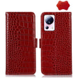 For Xiaomi 13 Lite / Civi 2 Crocodile Top Layer Cowhide Leather Phone Case(Red) - 13 Lite Cases by PMC TechLife | Online Shopping South Africa | PMC TechLife