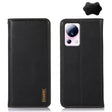 For Xiaomi 13 Lite / Civi 2 KHAZNEH Nappa Top Layer Cowhide Leather Phone Case(Black) - 13 Lite Cases by PMC TechLife | Online Shopping South Africa | PMC TechLife