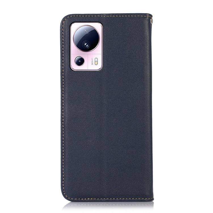 For Xiaomi 13 Lite / Civi 2 KHAZNEH Nappa Top Layer Cowhide Leather Phone Case(Blue)
