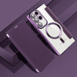 For Samsung Galaxy S23 5G MagSafe Magnetic RFID Anti-theft Leather Phone Case(Dark Purple) - Galaxy S23 5G Cases by PMC TechLife | Online Shopping South Africa | PMC TechLife