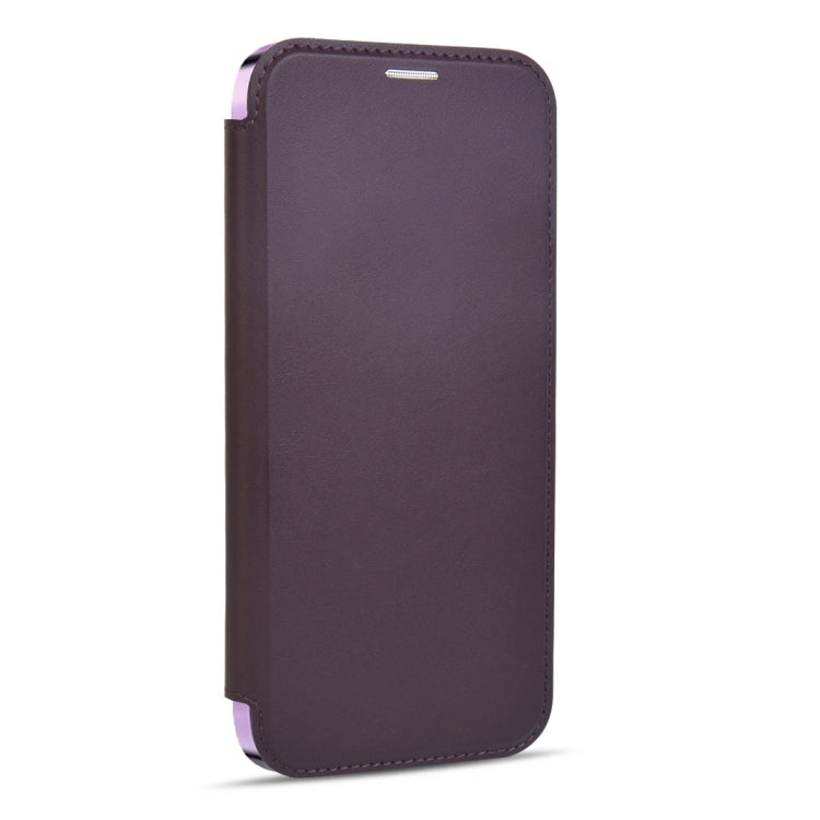 For Samsung Galaxy S23+ 5G MagSafe Magnetic RFID Anti-theft Leather Phone Case(Dark Purple)