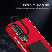 For Samsung Galaxy Z Fold4 5G Three-dimensional Folding Holder PC Phone Case(Red)