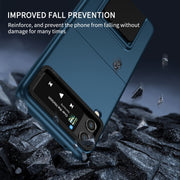 For Samsung Galaxy Z Flip3 5G Three-dimensional Folding Holder PC Phone Case(Blue)