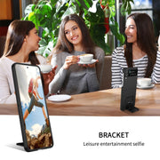 For Samsung Galaxy Z Flip4 5G Three-dimensional Folding Holder PC Phone Case(Black)