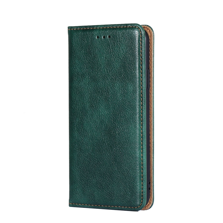 For Honor X8A Gloss Oil Solid Color Magnetic Leather Phone Case(Green)