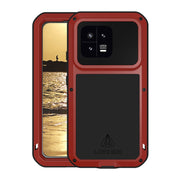 For Xiaomi 13 LOVE MEI Metal Shockproof Life Water-resistant Dustproof Phone Case(Red)