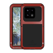For Xiaomi 13 Pro LOVE MEI Metal Shockproof Life Water-resistant Dustproof Phone Case(Red)
