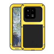 For Xiaomi 13 Pro LOVE MEI Metal Shockproof Life Water-resistant Dustproof Phone Case(Yellow)