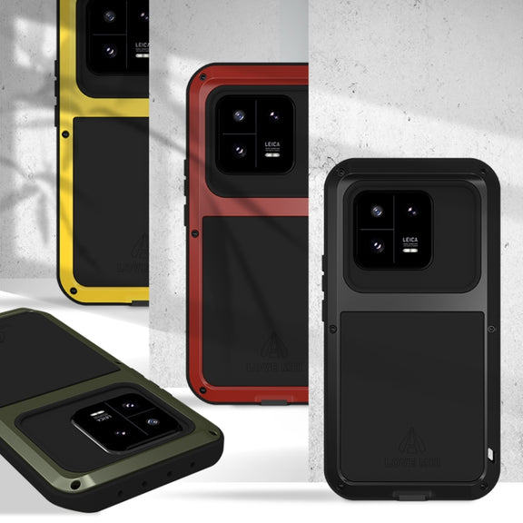 For Xiaomi 13 Pro LOVE MEI Metal Shockproof Life Water-resistant Dustproof Phone Case(Black)