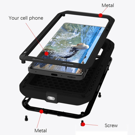 For Xiaomi 13 Pro LOVE MEI Metal Shockproof Life Water-resistant Dustproof Phone Case(Black)