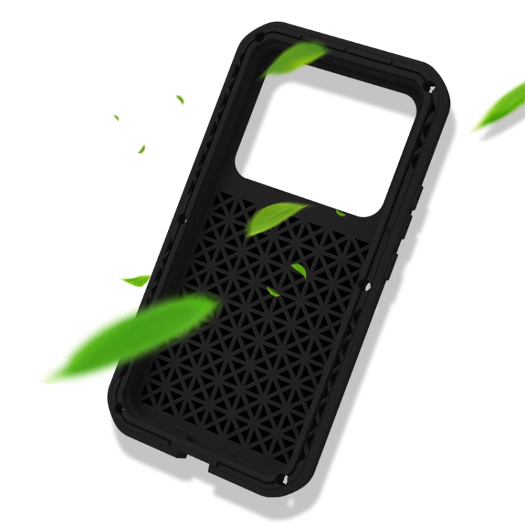 For Xiaomi 13 Pro LOVE MEI Metal Shockproof Life Water-resistant Dustproof Phone Case(Red)