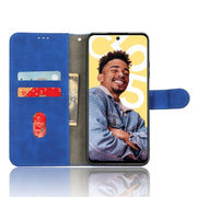 For Realme C55 Skin Feel Magnetic Flip Leather Phone Case(Blue)