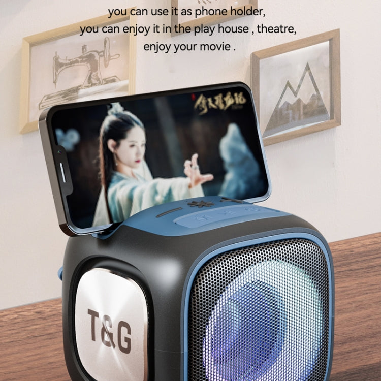 T&G TG359 Portable Outdoor LED Wireless Bluetooth Speaker(Dark Green)