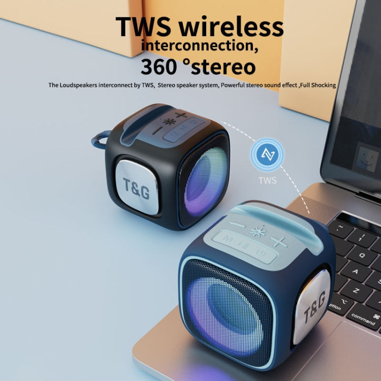 T&G TG359 Portable Outdoor LED Wireless Bluetooth Speaker(Dark Green)