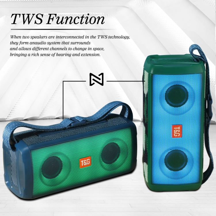 T&G TG345 Portable Outdoor Color LED Wireless Bluetooth Speaker(Black)