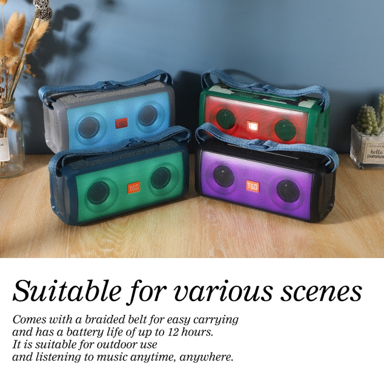 T&G TG345 Portable Outdoor Color LED Wireless Bluetooth Speaker(Blue)