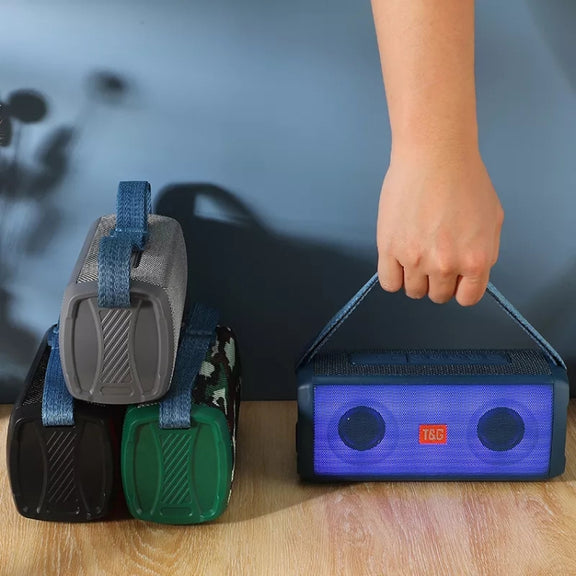 T&G TG345 Portable Outdoor Color LED Wireless Bluetooth Speaker(Blue)