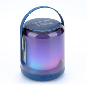 T&G TG376 360 Degree Full Screen LED Light RGB Multicolor Wireless Bluetooth Speaker Subwoofer(Blue)