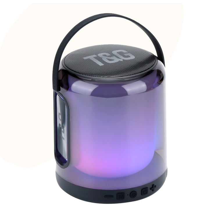 T&G TG376 360 Degree Full Screen LED Light RGB Multicolor Wireless Bluetooth Speaker Subwoofer(Black)